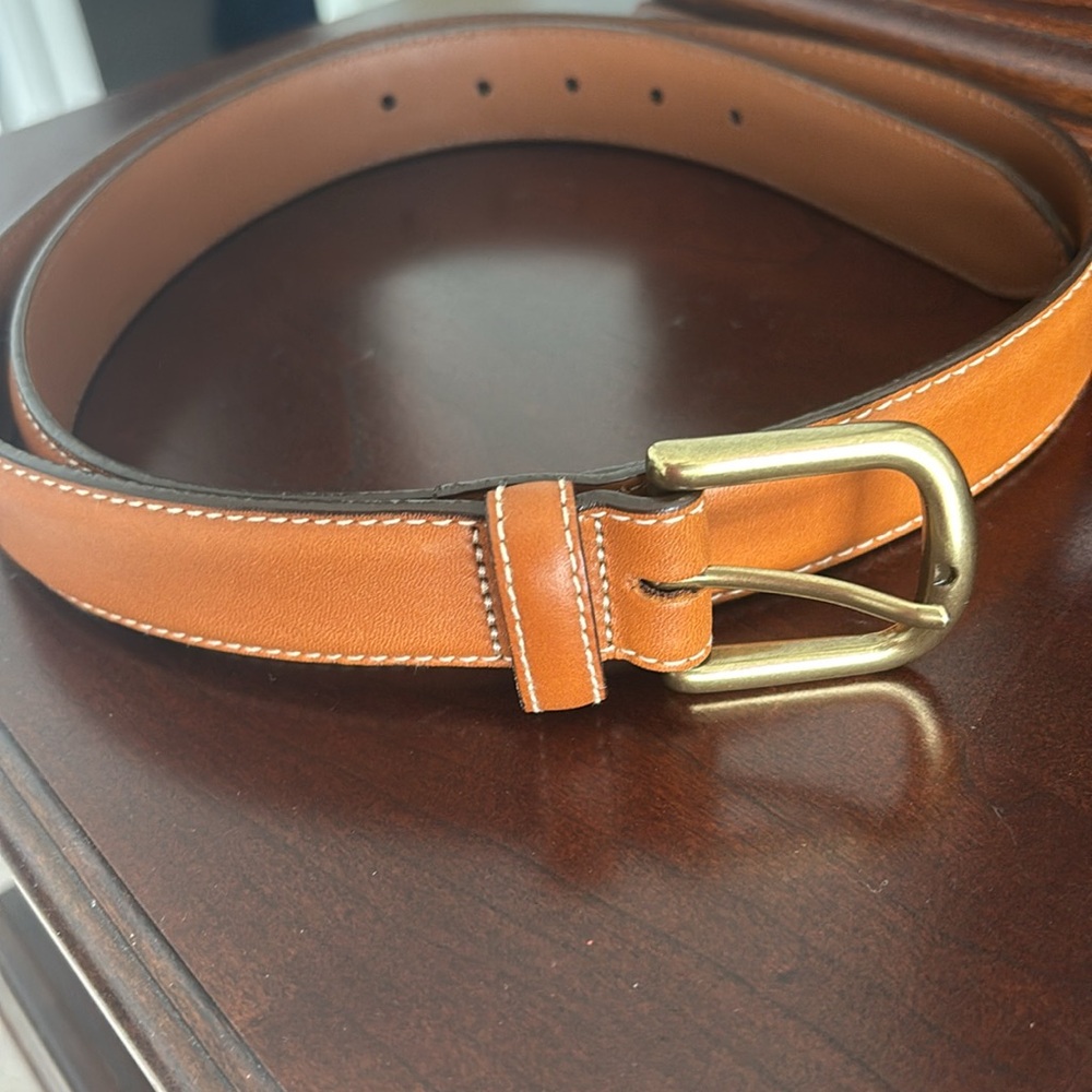 L.L. Bean brown belt, genuine full grain leather